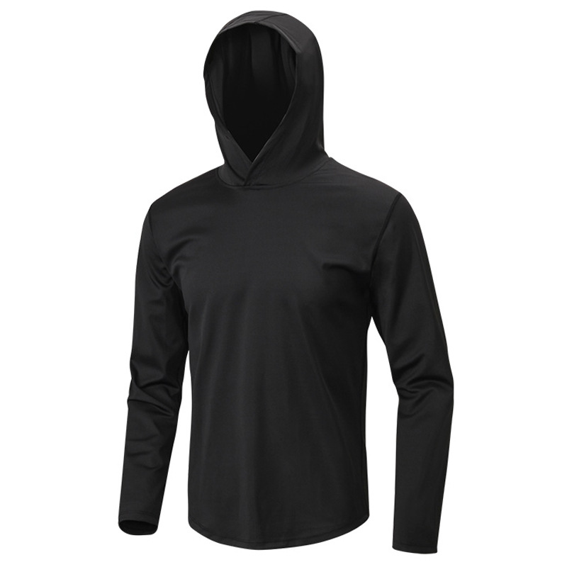 Felpe Sport degli uomini di Corsa e Jogging Formazione Felpa Con Cappuccio Usura di Forma Fisica di Sport Casual A Maniche Lunghe Fitness Giacca Ciclismo camicia di calcio: size  S / black