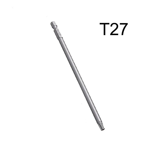1pc magnetisk torx skruetrækker bit 150mm lange  t8 t10 t15 t20 t25 t27 t30 t40 håndværktøj skruetrækkere møtrik: T27
