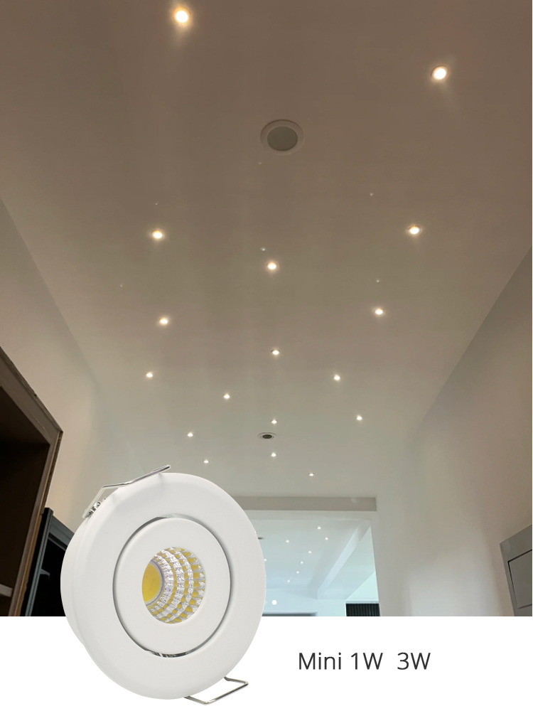 Mini LED Downlight Ceiling Spot Light COB 3W DIY Starry Sky Cabinet Lights Cut Home 40-45mm AC85-265V