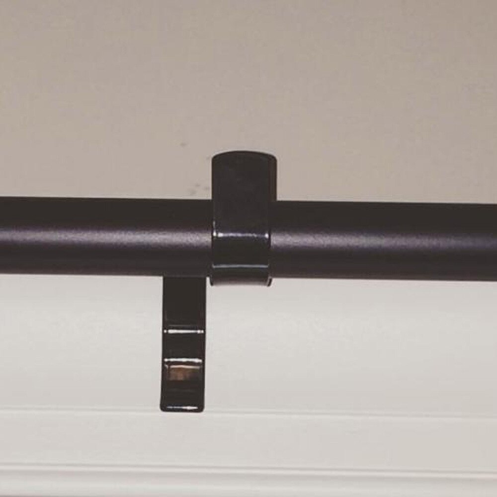 1 Pair Hang Curtain Rod Holders Tap Right Into Window Frame Curtain Rod Bracket simply place it on the top corners window #5
