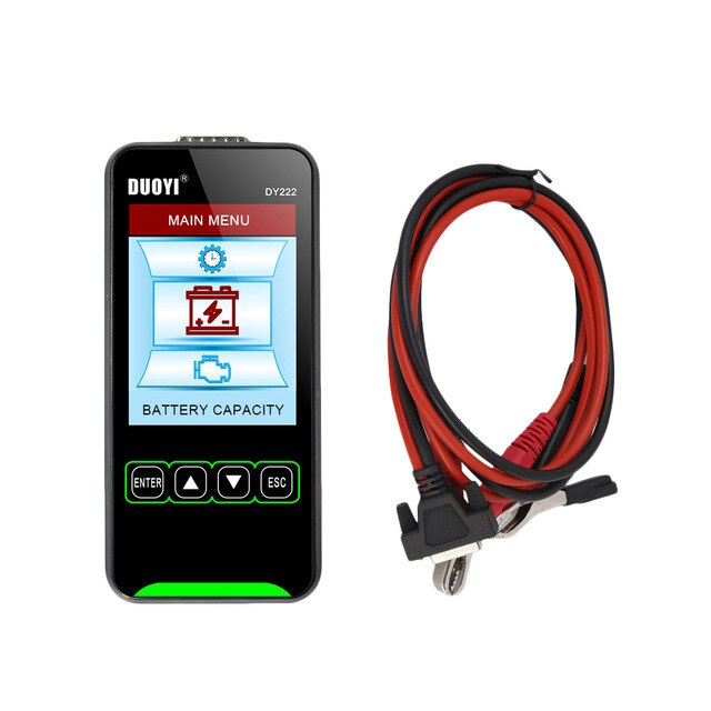 DY222 12/24V Car Battery Load Tester Multifunctional Battery Health Checker Automotive Battery System Tester Battery Load Tester: Default Title