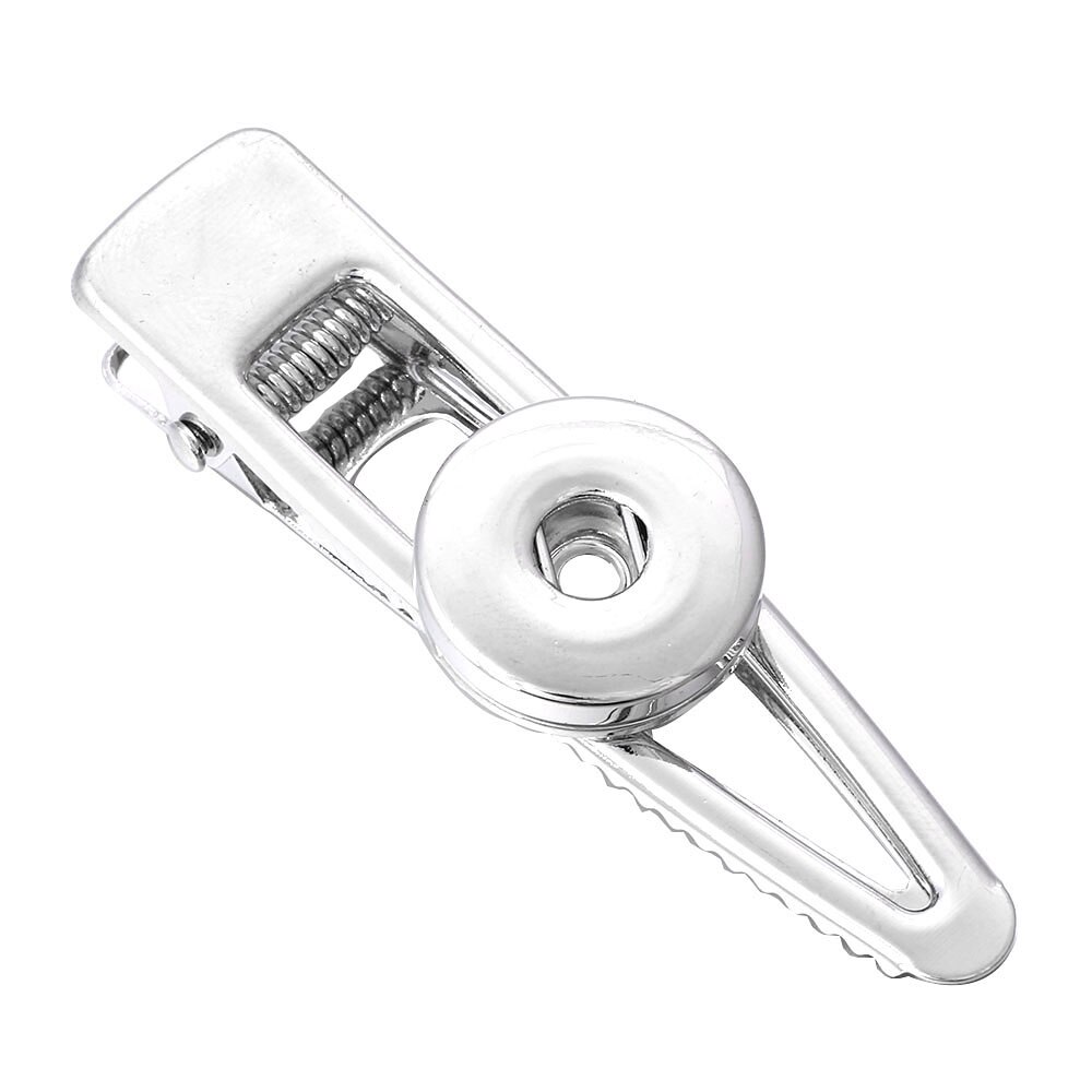 Neue Snap Schmuck Silber Farbe Rose Gold Snap Haar Clip für Frauen Mädchen Fit 18mm Charms Taste Schnappt DIY krawatte Clips Schmuck