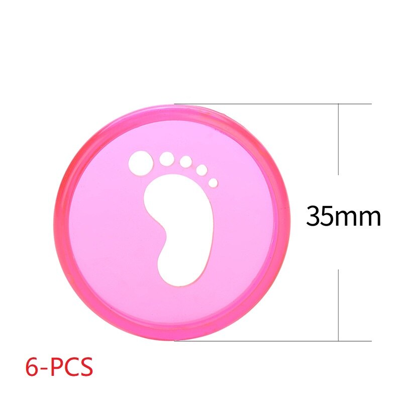 Disco adesivo de fichário de 35mm, disco com fivela de ligação para cogumelo e fichário de 360 graus, suprimentos de escritório dobrável: PINK-35MM-6PCS