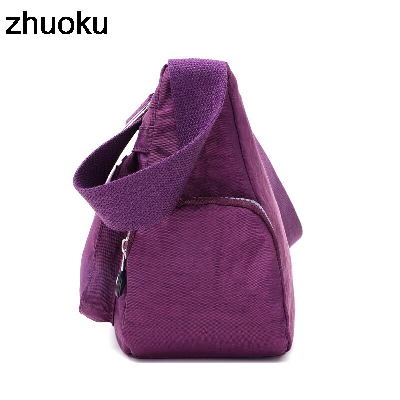 Bolsos pequeños de hombro para mujer, bandolera con cremallera, bolsos Hobo, famosa Bolsos De Mujer con solapa, Mini bandolera de nailon para playa, un bolso principal