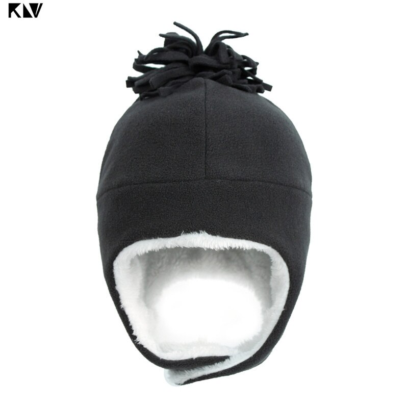 Cappello da pilota per berretto caldo antivento foderato in mucchio foderato in mucchio per bambini: Grigio scuro / for 0-12 months