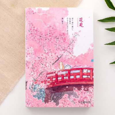 SketchBook Art Painting Notebook Sakura Series Sketchbook A5 Blank Flower Sketch Book Soft Cover 120 Sheets: SKetch A