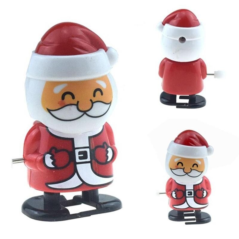 1pc schattige opwindbare kerstfiguren, kerstmodel, kerstman met hoofdschuddend speelgoed, feestartikelen