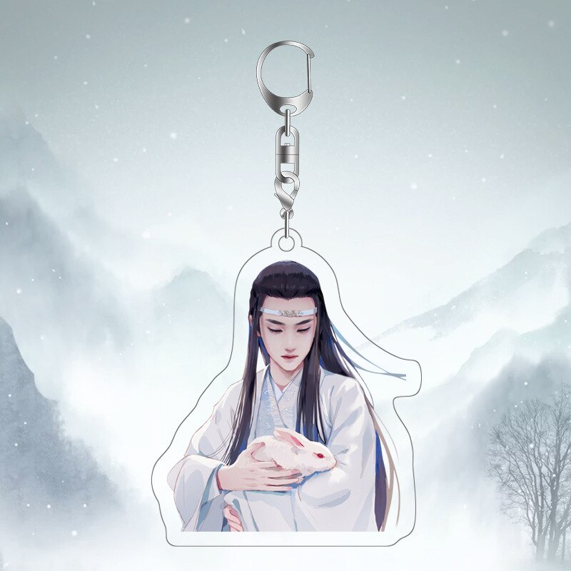 Chen Qingling Multiful Keychain Doppel Seiten Schlüssel Ring Schlüssel Kette sterben ungezähmt Wang Yibo Xiaozhan: Licht Grau