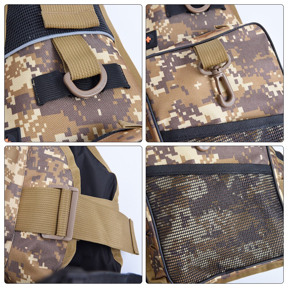 Fly Fishing Vest Life Jacket Outdoor Fishing Jacket Vest Pack with Removable Padding for Camping Hiking Photography