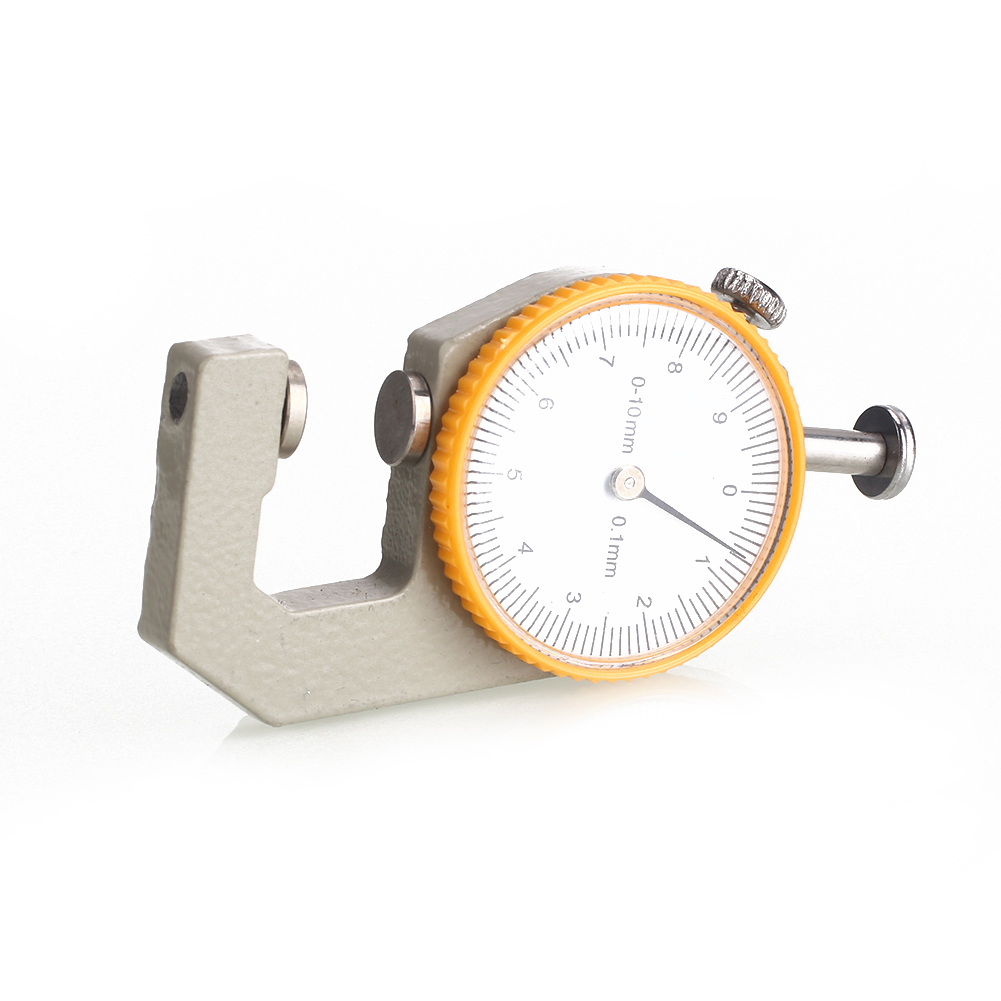 Tykkelsesmåler tester skive metal sølv gul håndværk bredde måling mikrometer analyse værktøj leathercraft læder