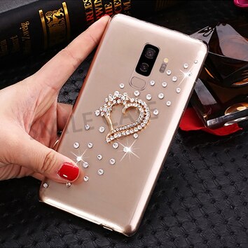 Sourire étui pour samsung galaxy J8 Funda 6.0 pouces clair en plastique strass étui pour samsung galaxy J8 couverture Capa: 3 J8 2018