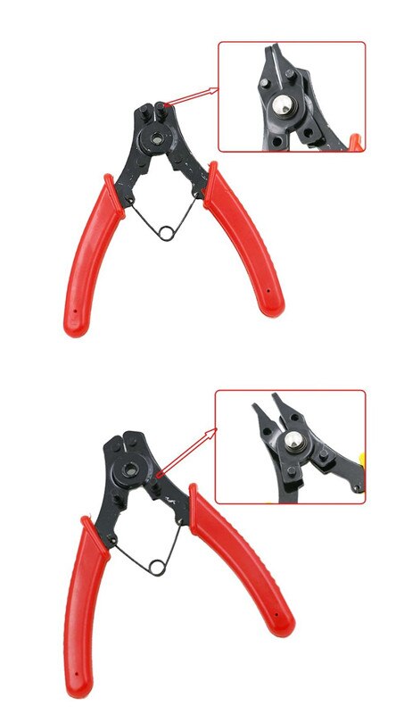 Car 4 in 1 Set multi-function ring pliers four-head retaining ring Remover Retaining circlip pliers shaft spring set