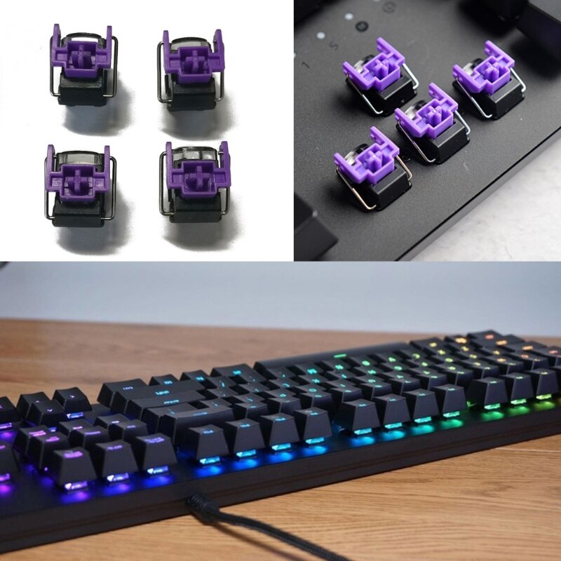 4Pcs Razer Purple Optical Switches Swap Switch for Razer Huntsman Elite Gaming Mechanical Keyboard Switches X6HA