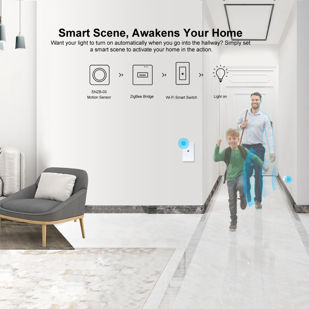 Itead SONOFF SNZB-03 ZigBee Capteur De Mouvement Notification D'alerte Par WeLink App Travaillent avec ZigBee Pont Intelligent De Sécurité À La Maison