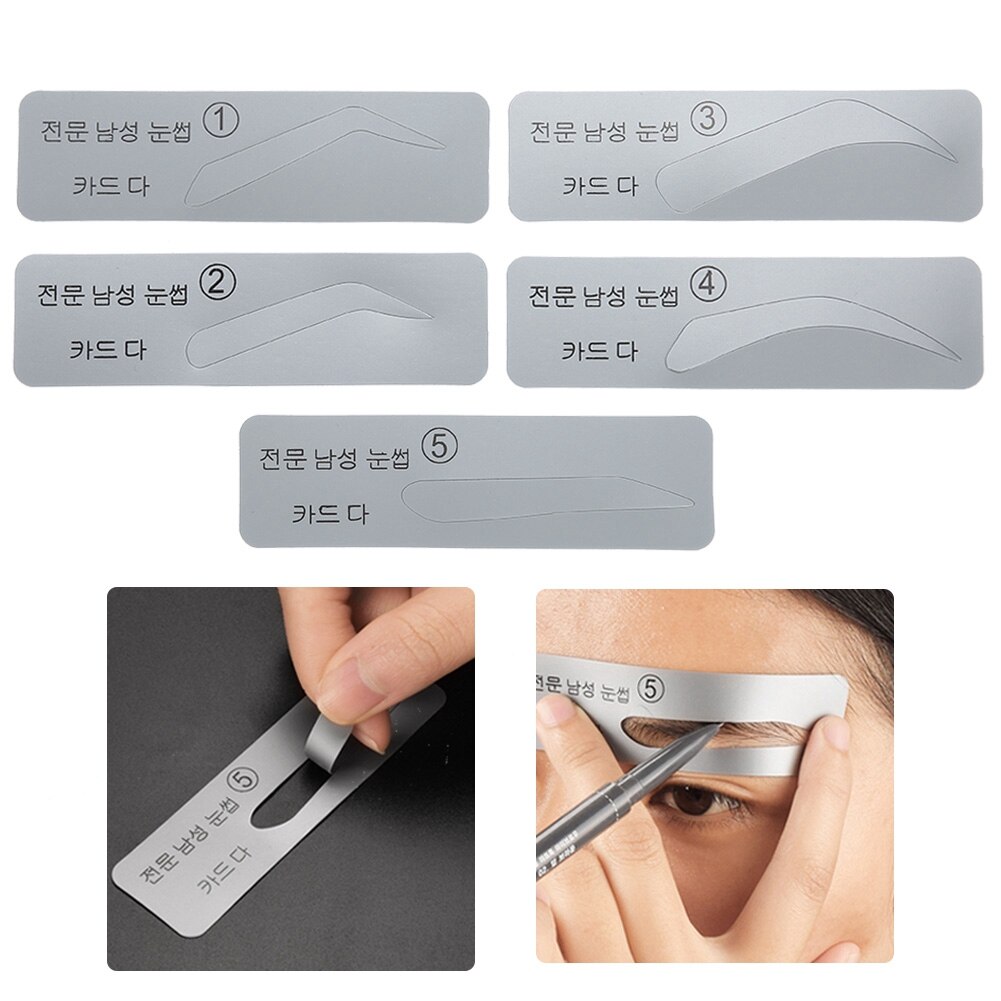 brand 5pcs plastic eyebrow template shaper DIY eyebrow sticker makeup models eyebrow molding stencils eyebrows shaping tools