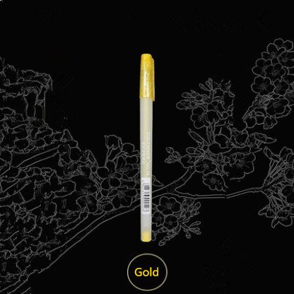 Rotuladores de pintura blanca de 0,8mm, rotuladores de Gel para arte, suministros de pintura de Manga, 1 ud.: Gold