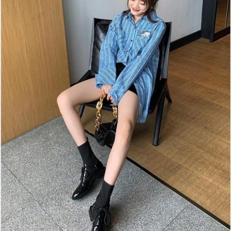 Botines de mujer Retro, zapatos de para mujer, botas a la para mujer, botas de invierno de con punta cuadrada, tela elástica