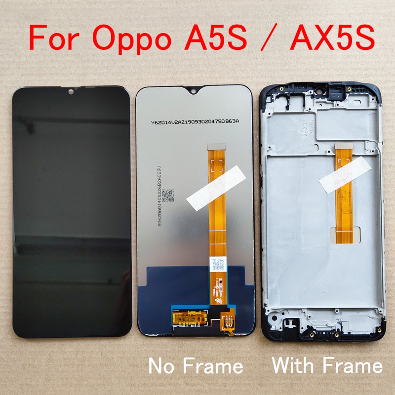 Original Tested 6.2 inch For OPPO A5S CPH1909 / AX5S CPH1920 LCD Display Touch Screen Digitizer Assembly Replacement With Frame