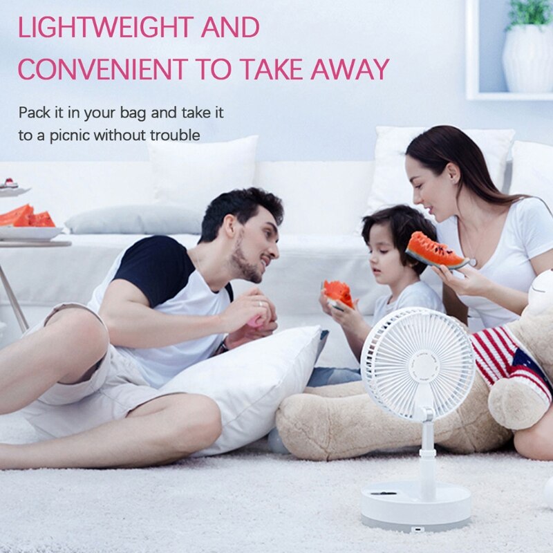 Foldaway Fan Floding Portable Telescopic Floor Fan USB Foldable Table Fan/Desk Fan,for Office Home Outdoor Camping