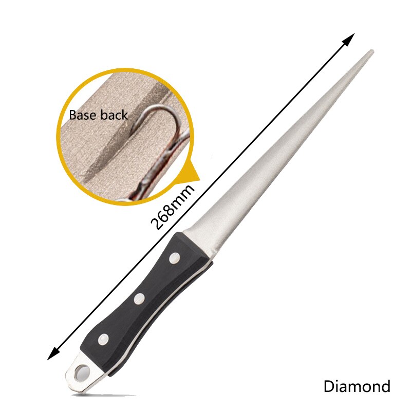 Sharpening Rod Diamond Rod Kitchen Gadgets Knife Sharpener Slaughterhouse Butcher Sharpening Bar Fish Hook Grinding: H
