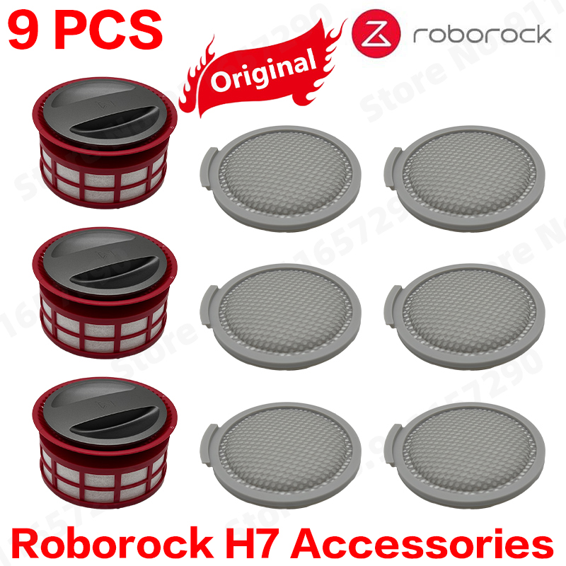 Original Roborock H7 Dust Box HEPA Filter Spare Parts Mace Plus Dustbin Cyclone Assembly Module Red Accessories: army green