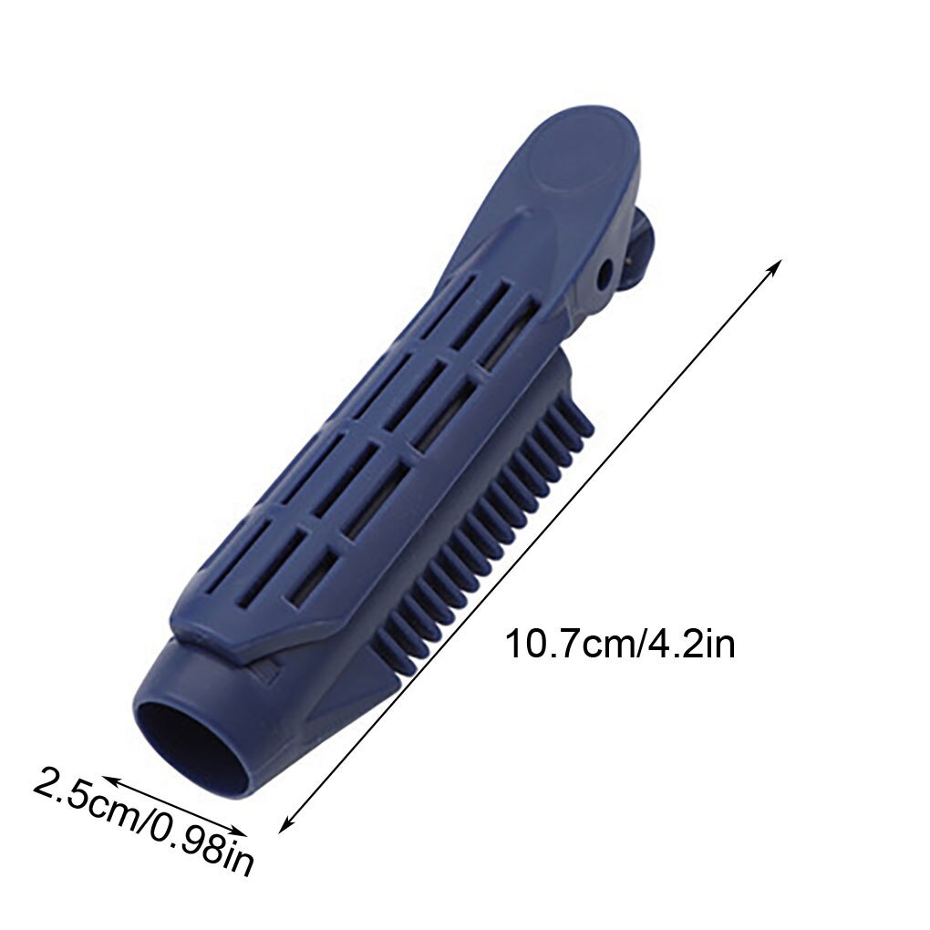 1/2/3Pcs Candy Kleur Haar Clip Wortel Pluizige Plastic Hair Curler Draagbare Bang Kapsel Golvend Haar pin Roller Haaraccessoires: Blue 1PC