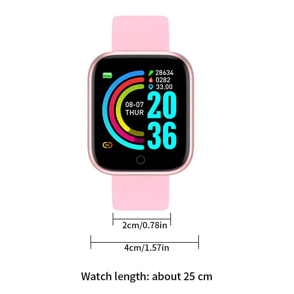 Montre connectée Y68, Bluetooth 4.0, moniteur de fréquence cardiaque, pression artérielle, rappel de Massage, Fitness