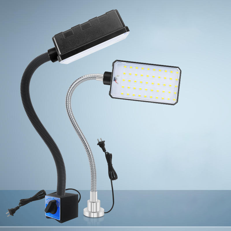 LED CNC atelier lampe de travail tour lumière industrielle 12/20W 110-220V Flexible col de cygne lampe à Base magnétique pour établi