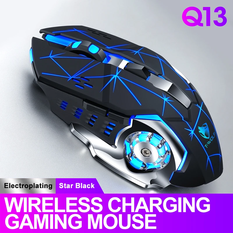 Wireless Mouse Charging Gaming Mouse Mute Backlit Mouse Mechanical Ergonomic Optical Computer Accessories for Pc Laptop: Orange