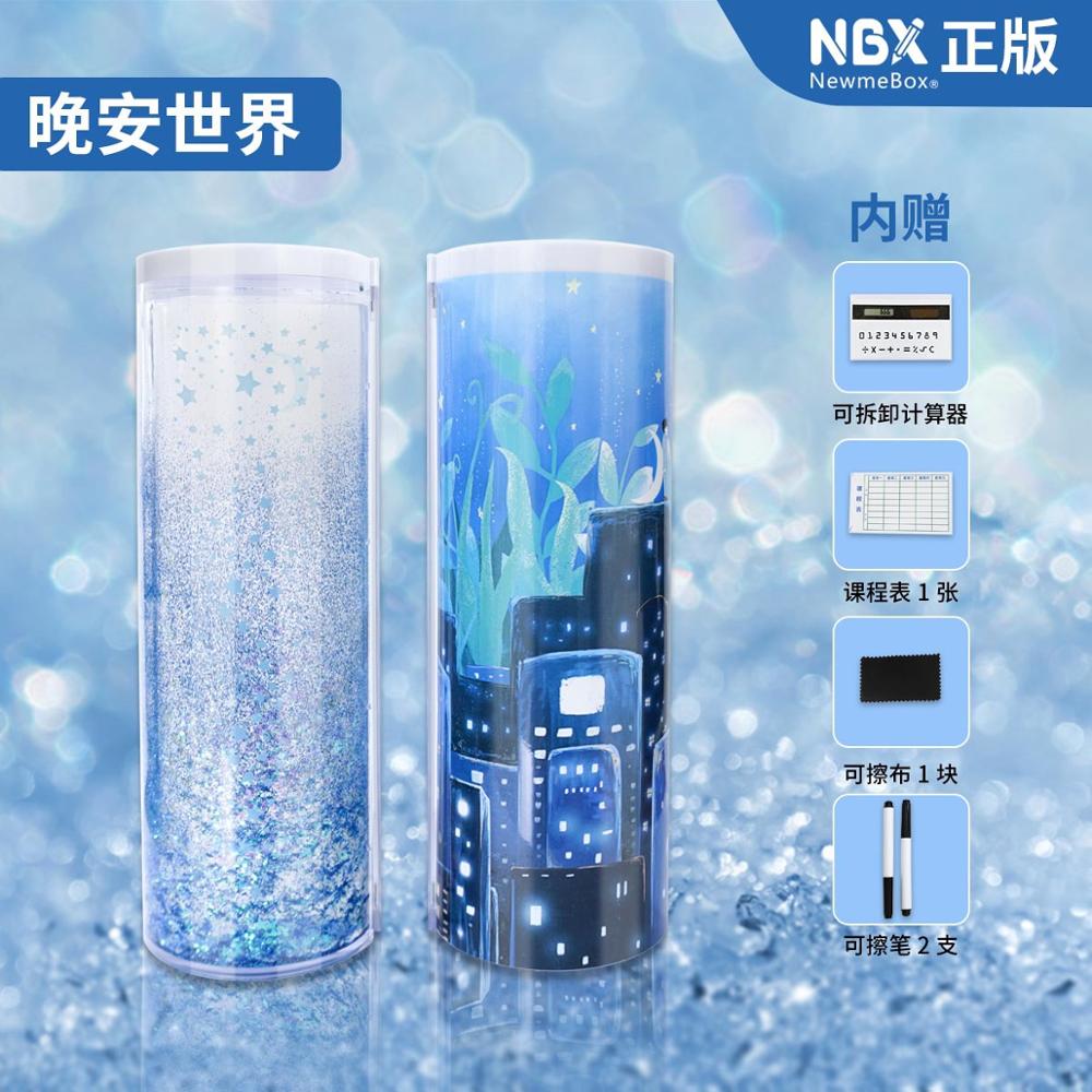 Kawaii Pencil Case Whiteboard With Solar Calculator Pen Box For boy girls student Multifunctional Pencilcase: 5