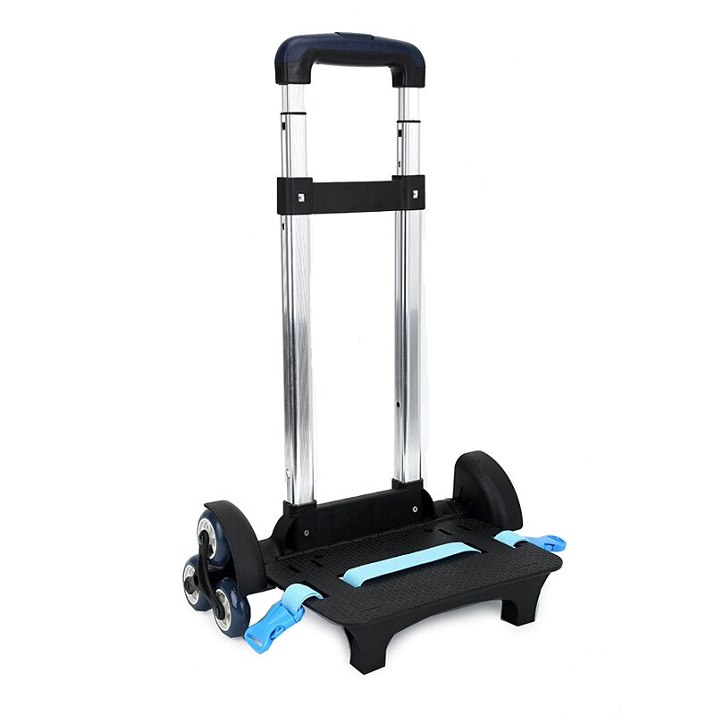 Aluminum alloy Pull Rod Bracket Roll Cart Kid Trolley For Backpack And School Bag Luggage For Children 6 Wheels Expandable Rod