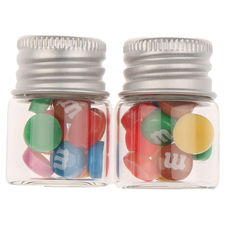 2 sztuk 1/12 domek dla lalek miniaturowe akcesoria żywica fasoli słoik symulacja butelka zabawkowe meble