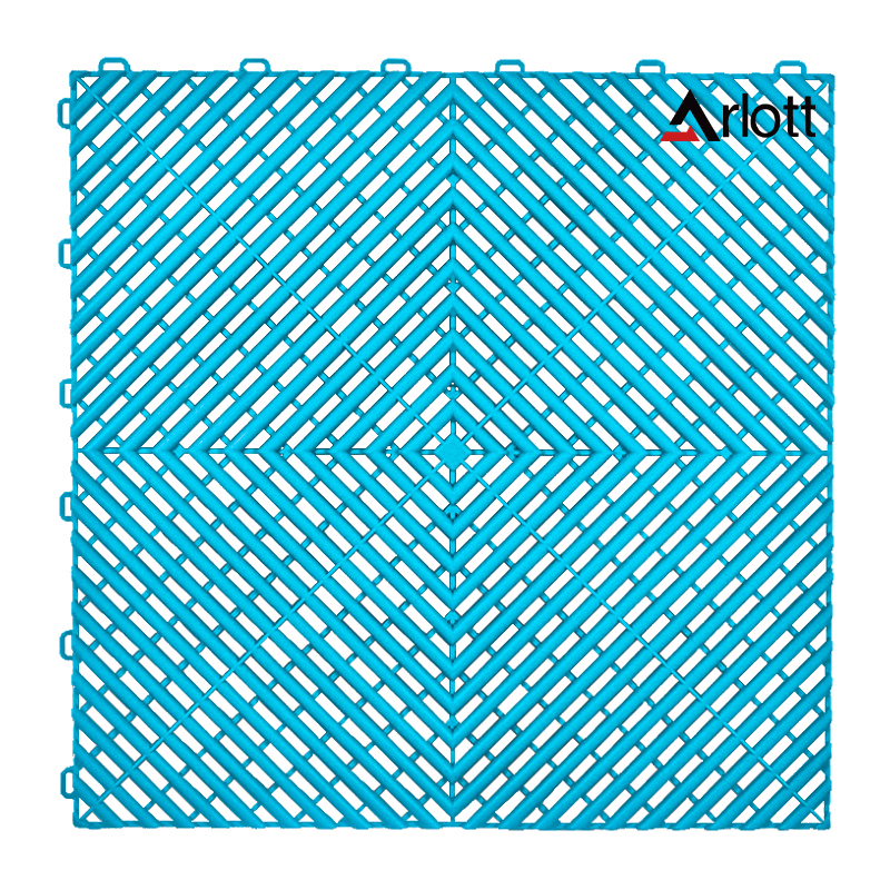 Plastic Modular Pp Pvc Floor Garage Slabs Interlocking Plastic Flooring Waterproof Floor Tiles: SKY BLUE