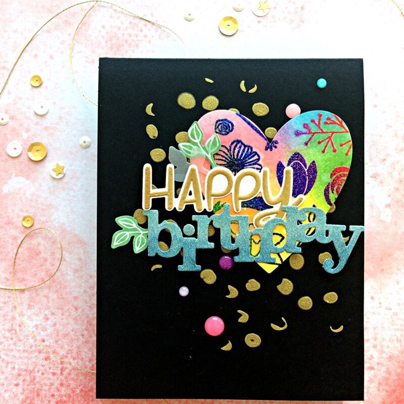 Birthday Word Die Cuts For Card Making Birthday Word dies scrapbooking metal cutting dies