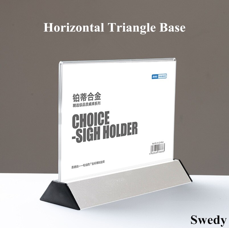 A4 210x297mm Countertop Acrylic Sign Holder Brochure Holder Display Stand Table Menu Holder Paper Poster Frame: 2