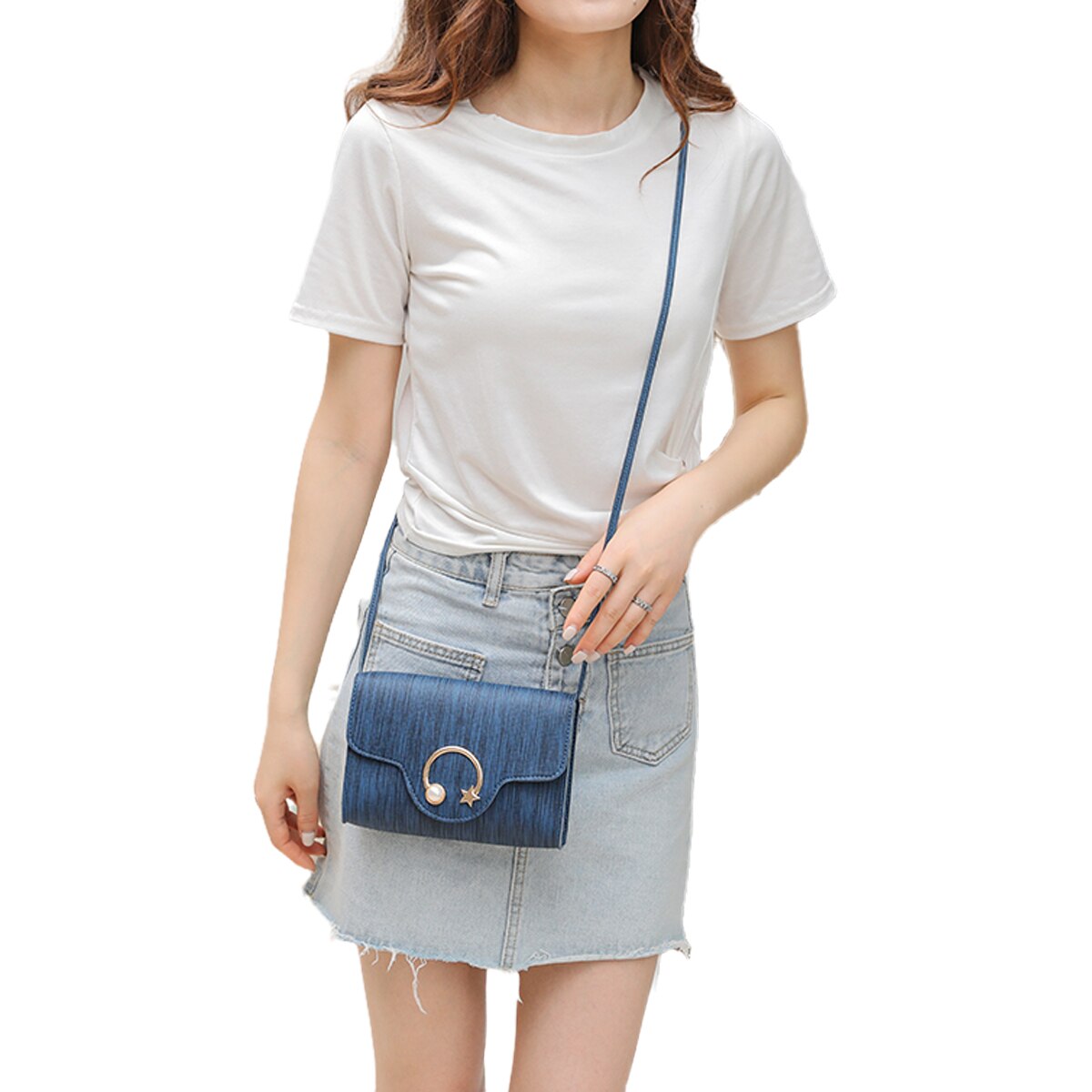 Dames effen kleine pu vierkante tas koreaanse crossbody tas sleutelhanger telefoonhouders vrouwelijke hasp portemonnees 5 kleuren