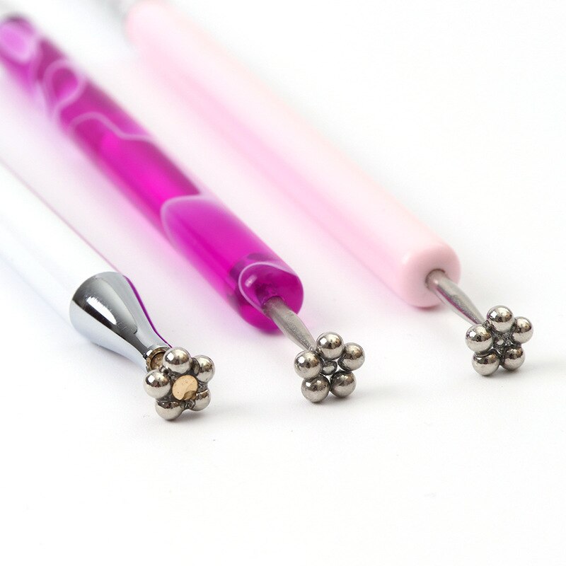 Nail Art Cat Eye Magneet Stok Pruimenbloesem Branding Dubbele Hoofd Magnetische Pen Brush Nail Molding Tool Pen