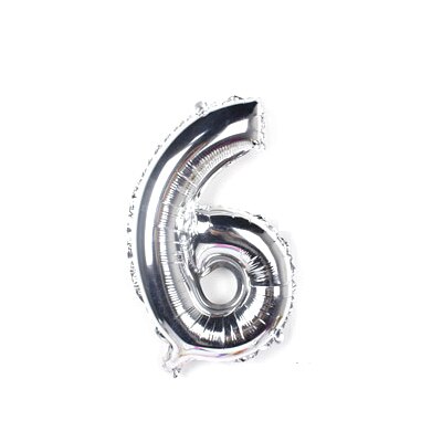 32inch Number foil balloons blanco gold silver big ballon number 1 2 3 4 5 6 7 8 9 0 optional age birthday party: silver6