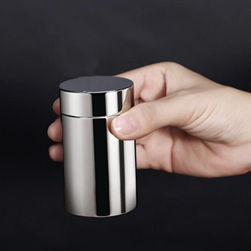 304 Stainless Steel Tea Pot Thickened Portable Travel Portable Small Storage Sealed Tank Tea Leaves Can Storage Box Container