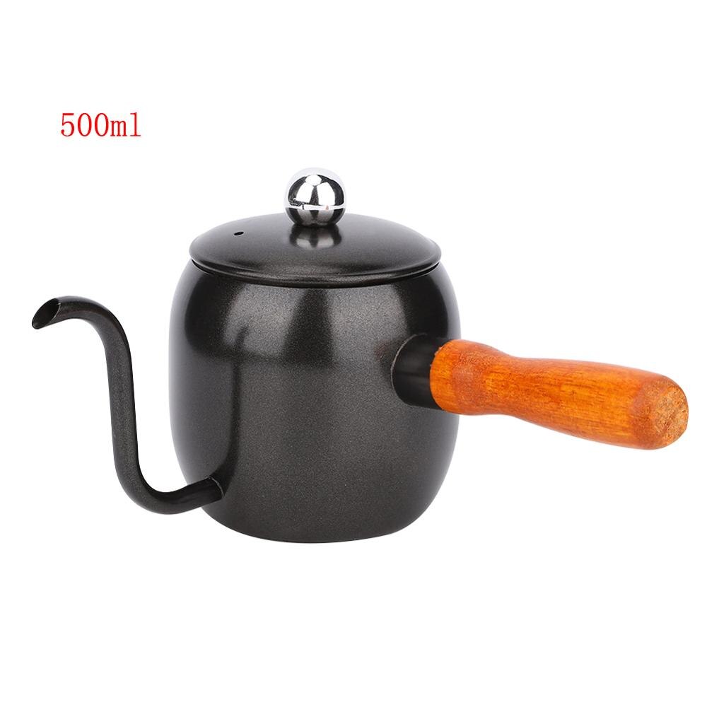 600ml Coffee Machine Stainless Steel Handle Drip Coffee Pot Long Gooseneck Spout Kettle Portable Coffee Maker Kitchen: Purple