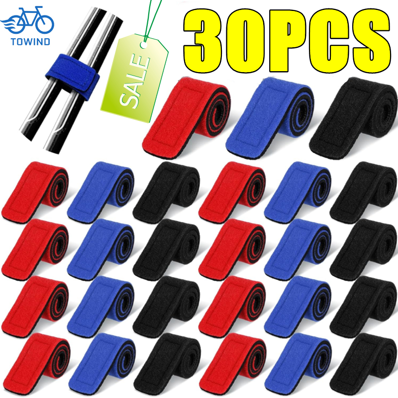 30-3 Uds. Soporte de amarre para caña de pescar, correa para aparejos, envoltura elástica, banda de pesca, soporte para poste, lazos de sujeción, accesorios para herramientas al aire libre