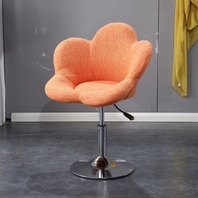 Chaise de chambre à coucher pour balcon, simple et mignon, tabouret à soulever avec disque amovible: Orange - linen B