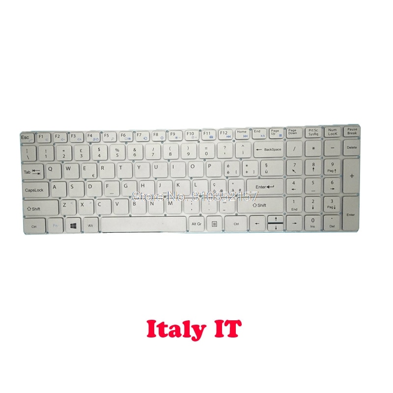 Laptop Geen Backlit Toetsenbord Voor Teclast F15 Italië Het Zonder Frame Zilver 98%