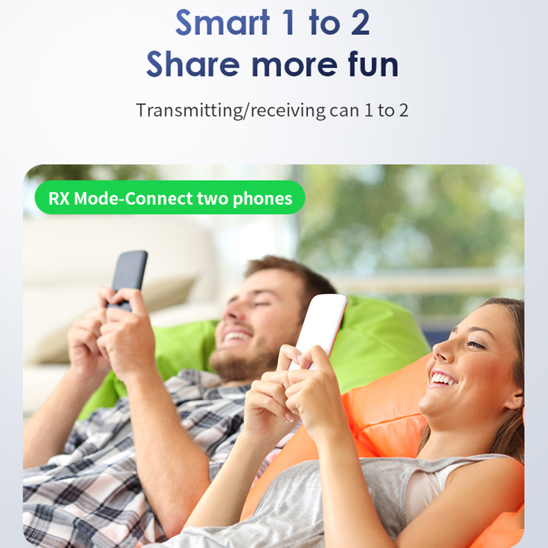 2-in-1 Bluetooth 5.3 audio-ontvanger zender 3,5 mm Aux-aansluiting RCA stereo muziek draadloze adapter dongle voor tv auto pc-hoofdtelefoon