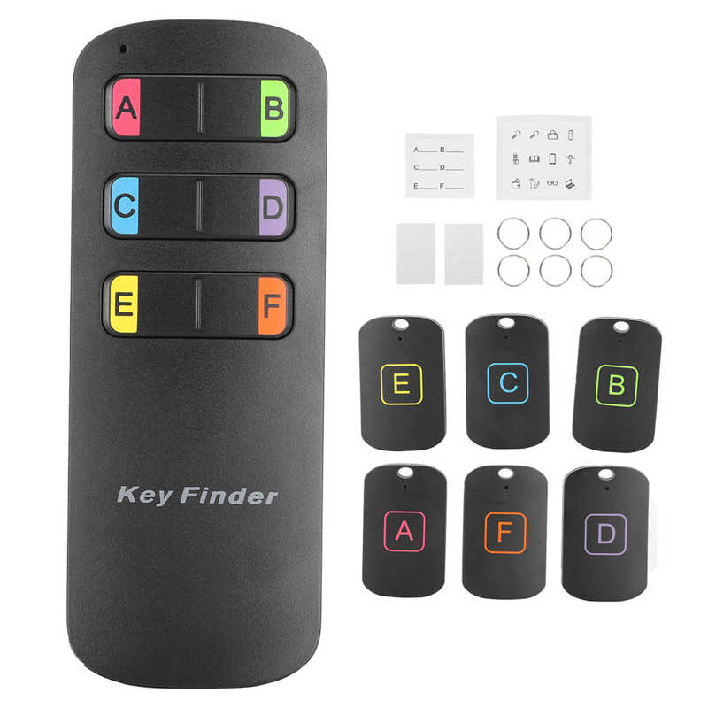 Anti-Lost Wireless Key Finder Remote Sound Alarm Locator Reminder with 6Pcs Receivers