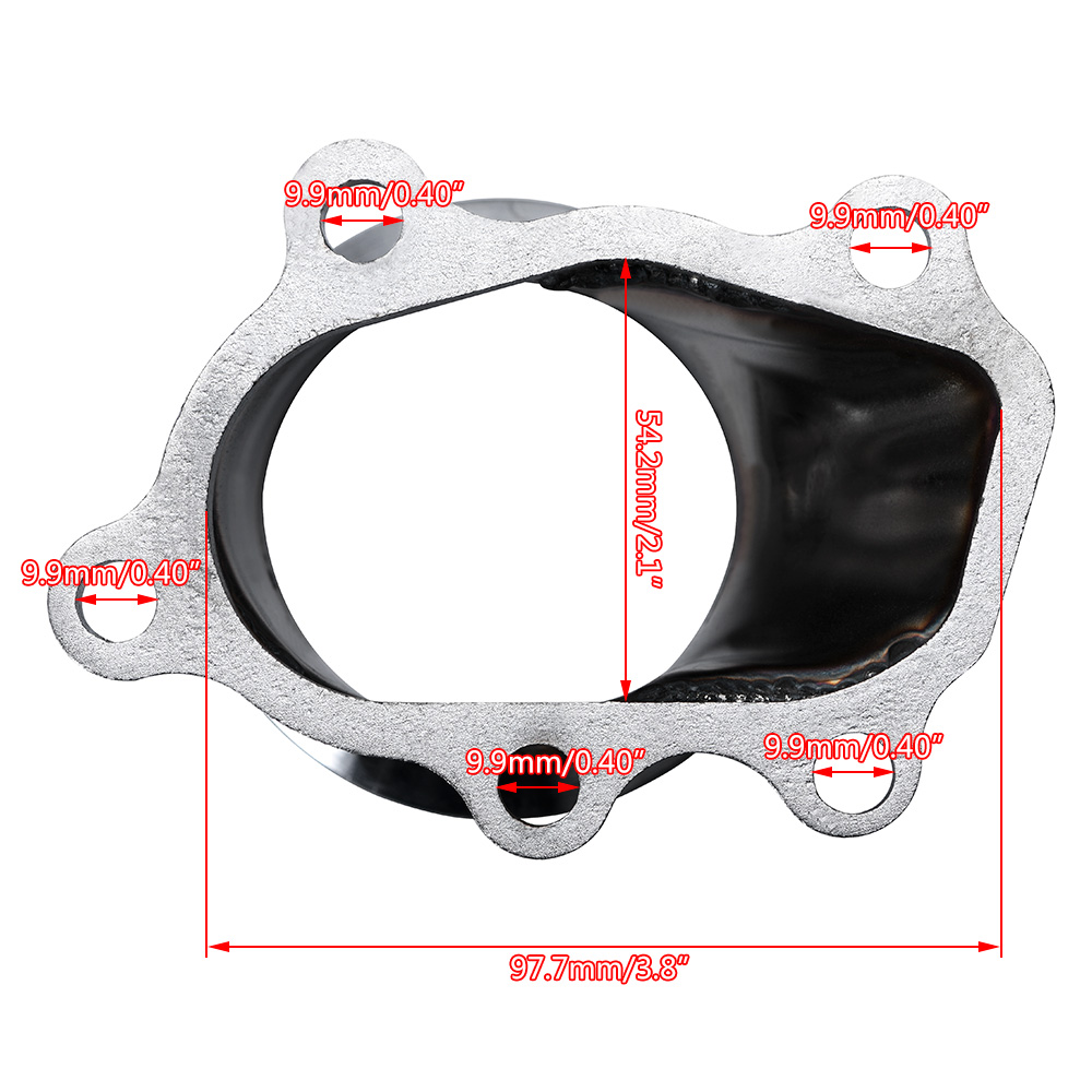 Hypertune-Rvs Adapter Voor T25 T28 GT25 GT28 2.5 &quot;63Mm V-Band Klem Flens Turbo down Pipe Adapter HT4833