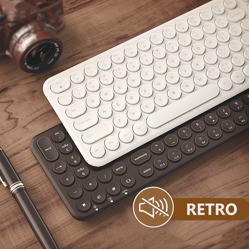 2.4G Wireless Silent Keyboard Ergonomic Mouse Round keycap Keyboard Gaming Mouse For Macbook Pro Computer Laptop Keyboard Mouse