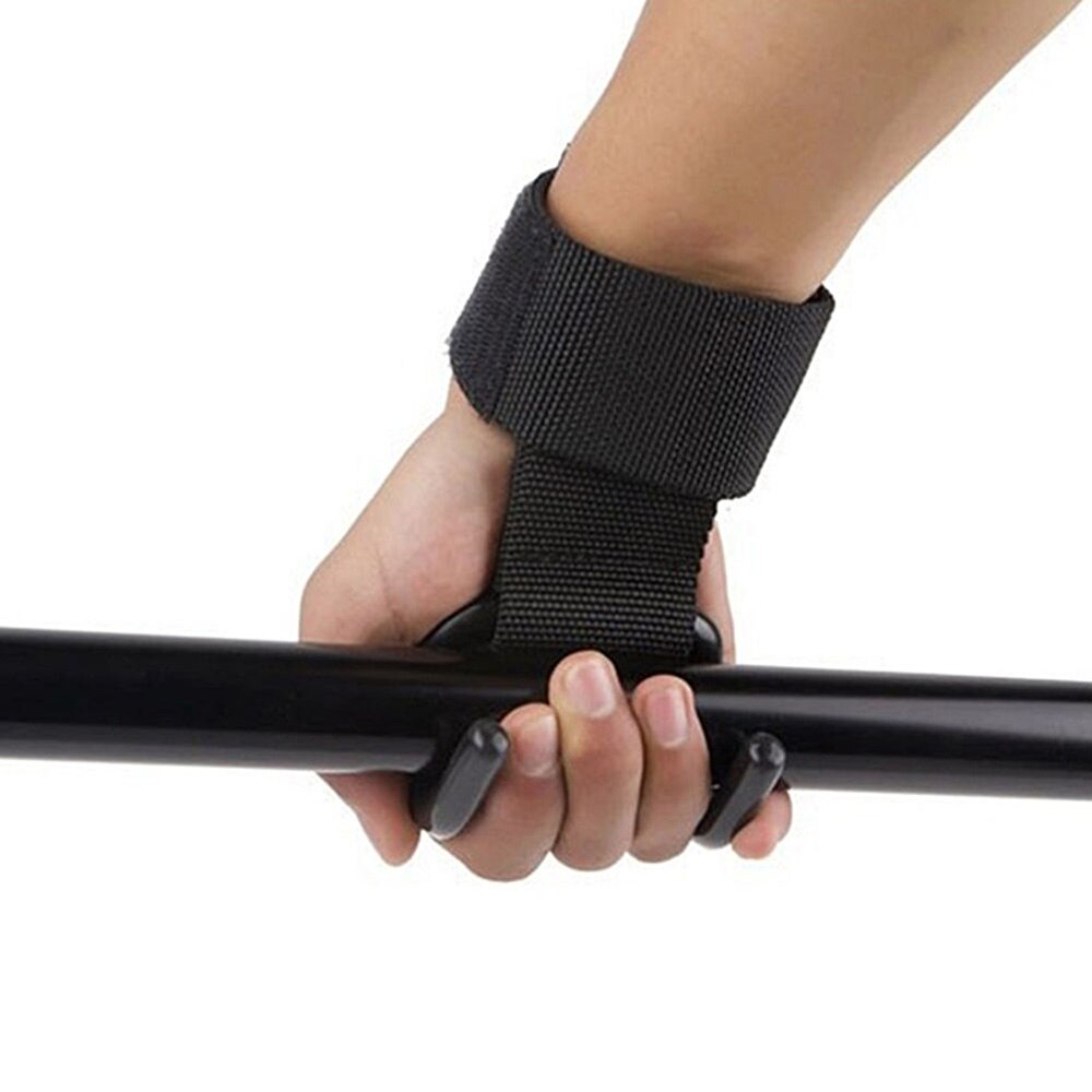 Ourpgone mærke vægtløftning hign træning gym krog greb stropper handsker håndledsstøtte lift sort!