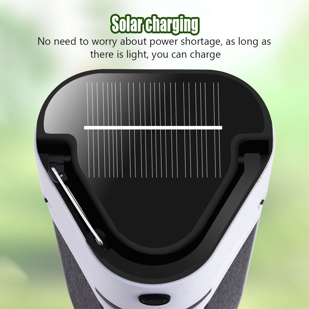 Solar Powered Emergency Light IP65 Waterproof Outdoor Camping ABS Portable Hiking Super Bright Working 60 LEDs Cool White 6500K