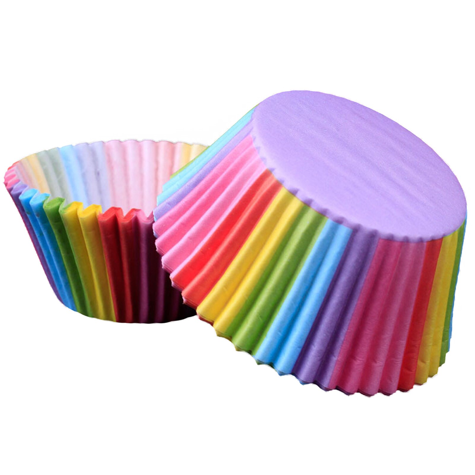 High-resistance Cupcake Cup Baking Utensils Thick High Temperature Resistant Rainbow Paper Cake Budding Pvc Paper Cup#50#50: G